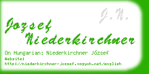 jozsef niederkirchner business card