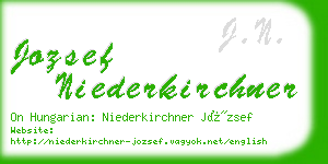 jozsef niederkirchner business card